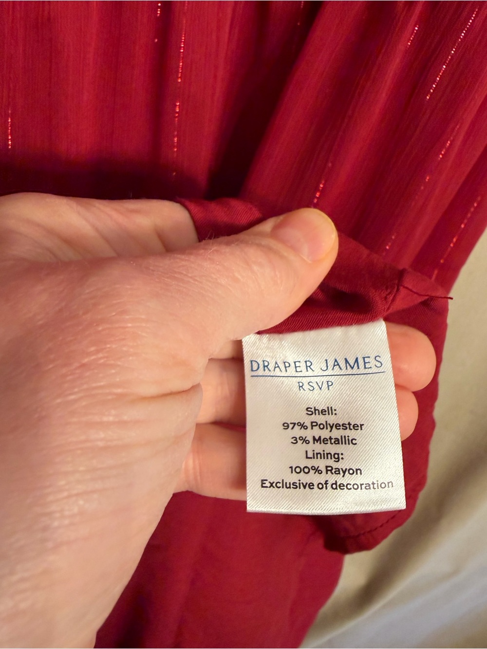 Draper James Crimson Red With Metallic Accents Sleeveless Tiered Maxi Dress - Picture 8 of 12